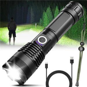 LED Flashlight, 90000 Lumens Super Bright Tactical Flashlight,